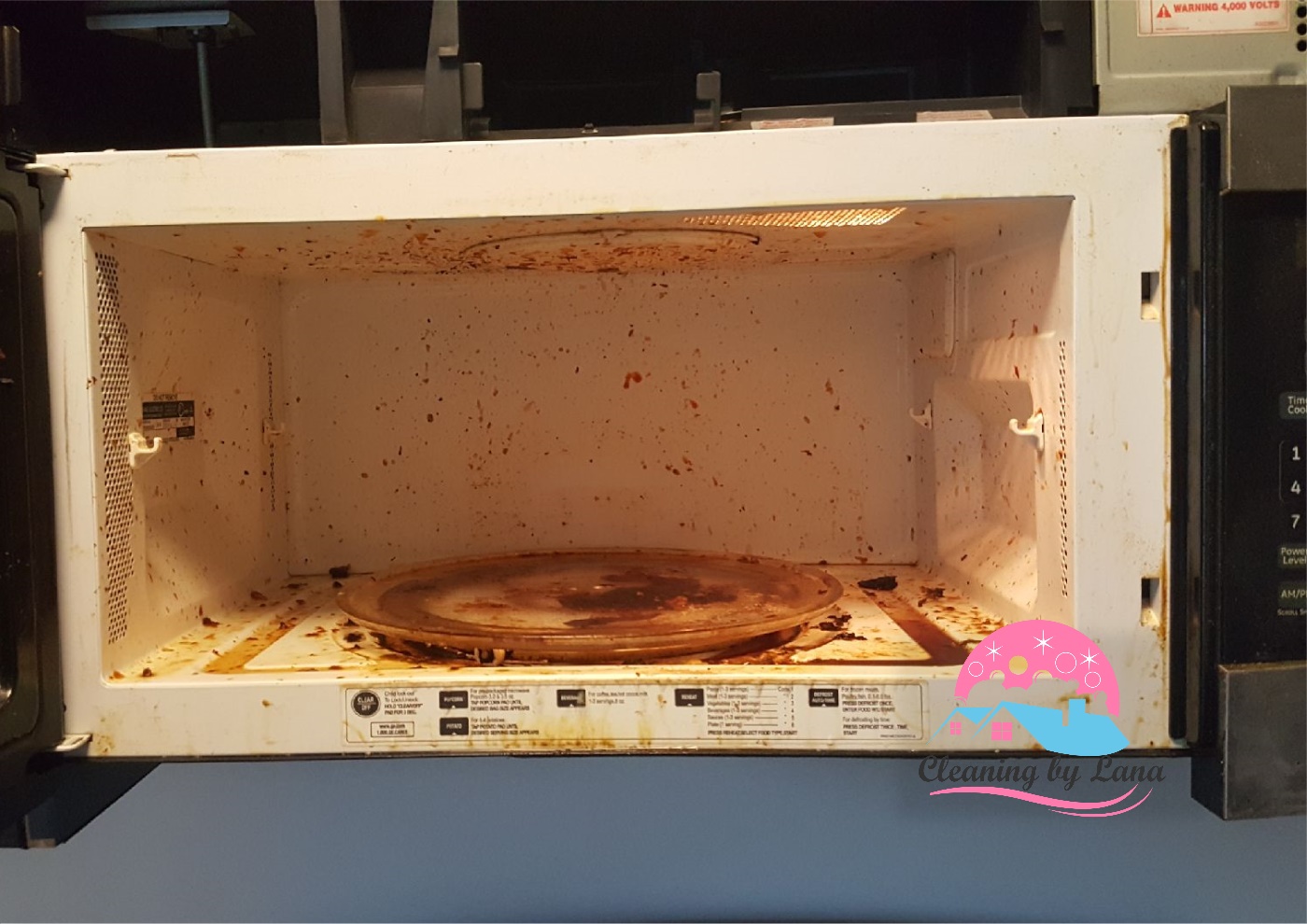 Microwave before cleaning